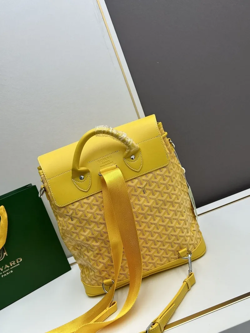 Goyard Yellow Leather Backpack 124 - Image 3