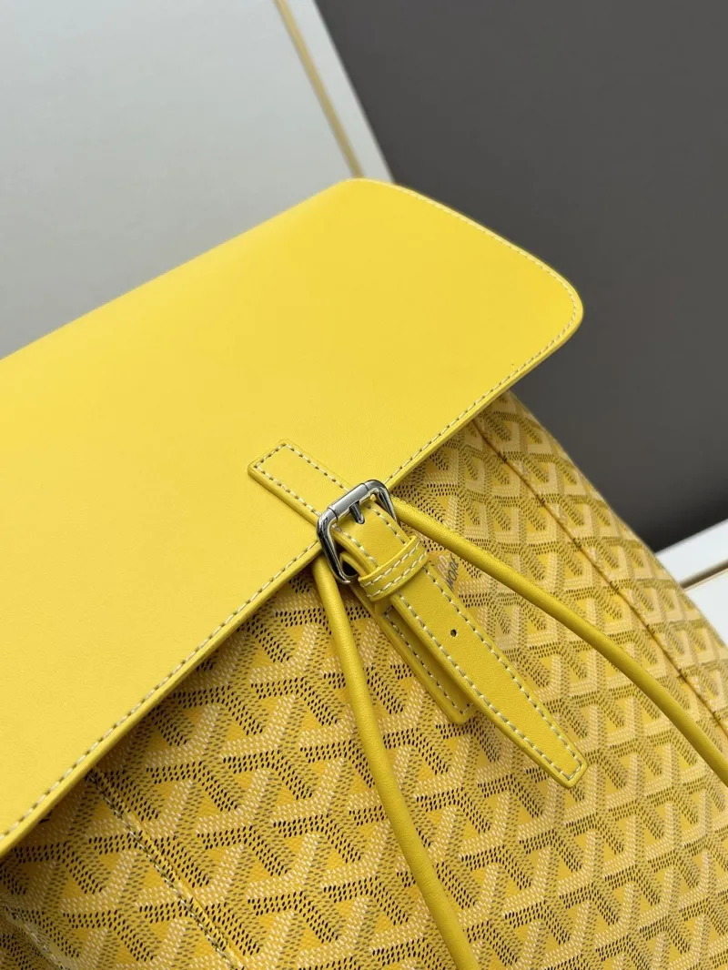 Goyard Yellow Leather Backpack 124 - Image 4