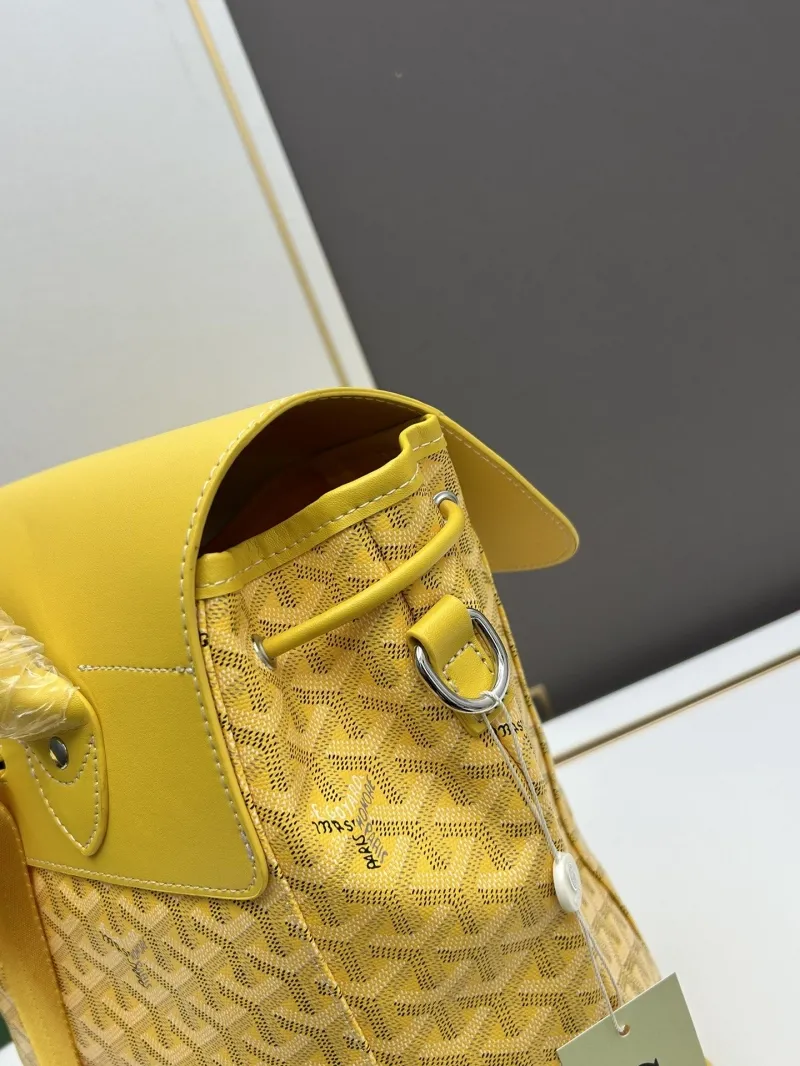 Goyard Yellow Leather Backpack 124 - Image 5