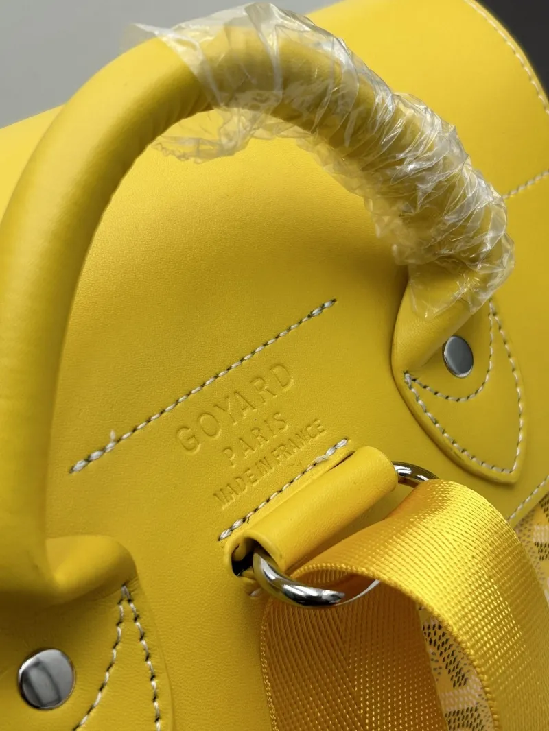 Goyard Yellow Leather Backpack 124 - Image 6