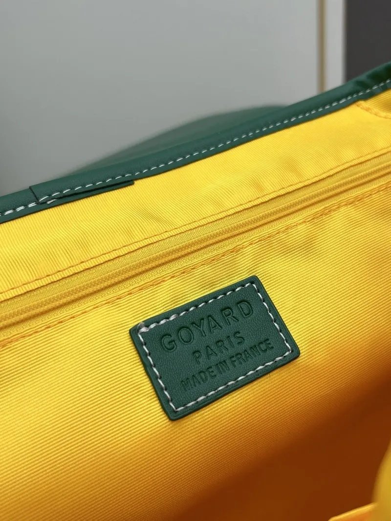 Goyard Green Canvas Leather Backpack - Image 9