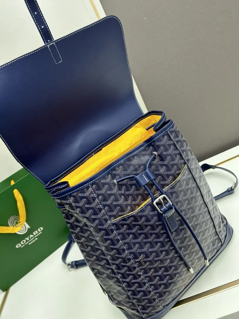 Goyard Navy Blue Backpack 128 - Image 7