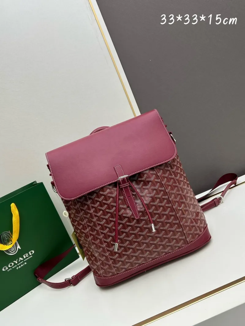 Goyard Burgundy Leather Backpack 129