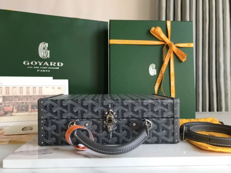 Goyard Dark Gray Trunk Box Handbag - Image 5