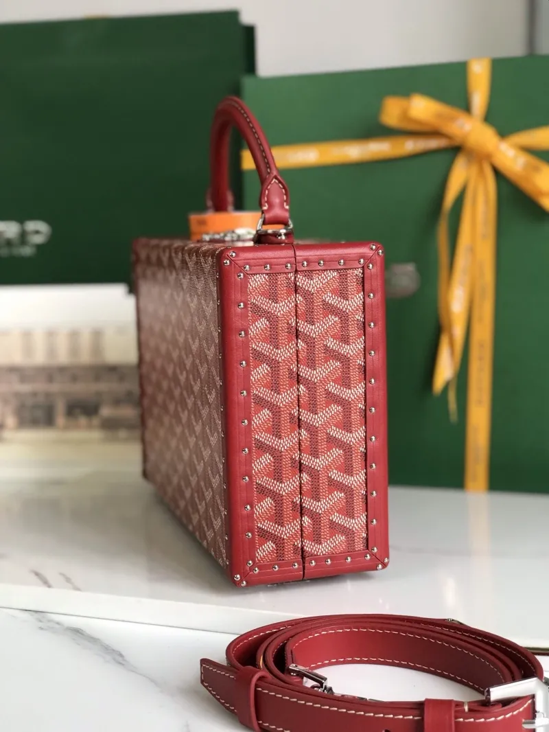 Goyard Red Box Bag 28 - Image 3