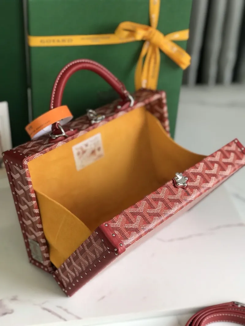 Goyard Red Box Bag 28 - Image 7