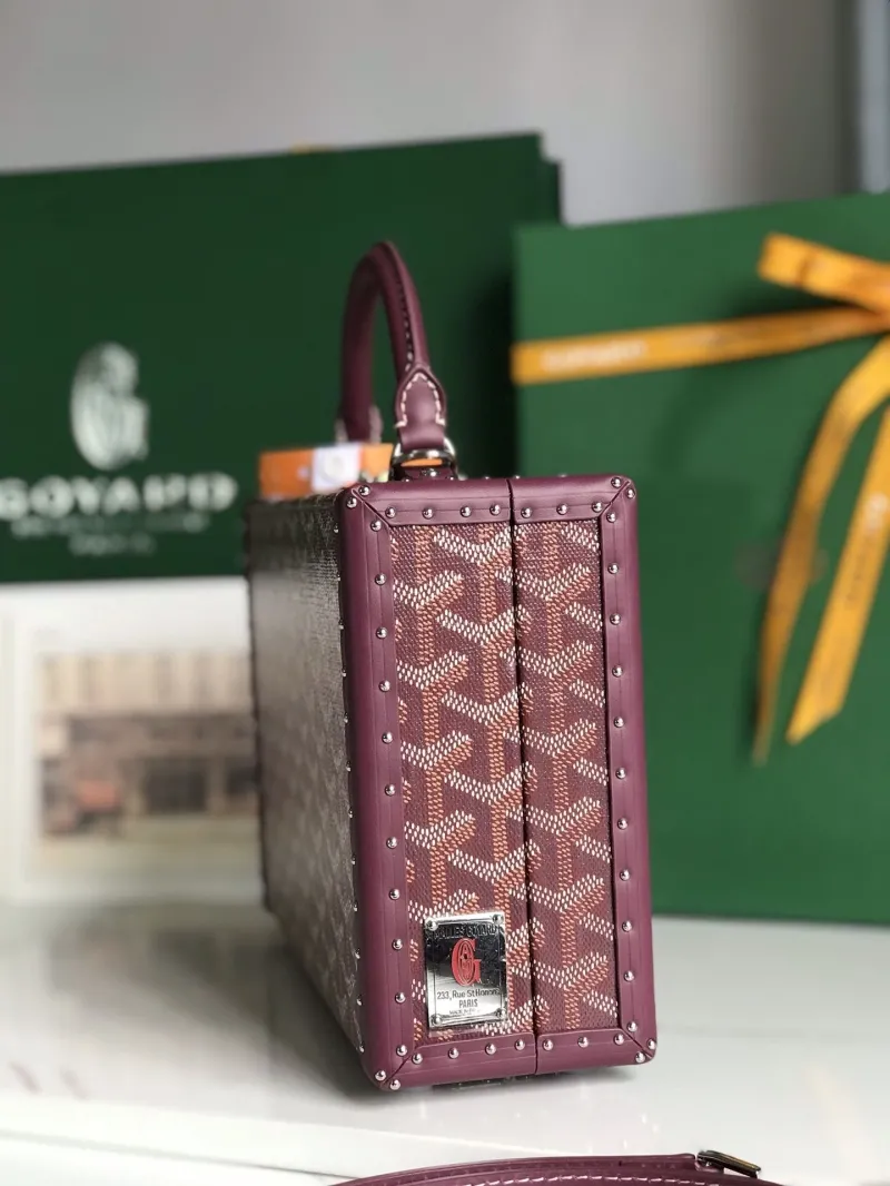 Alternative view of Goyard Burgundy Leather Box Bag