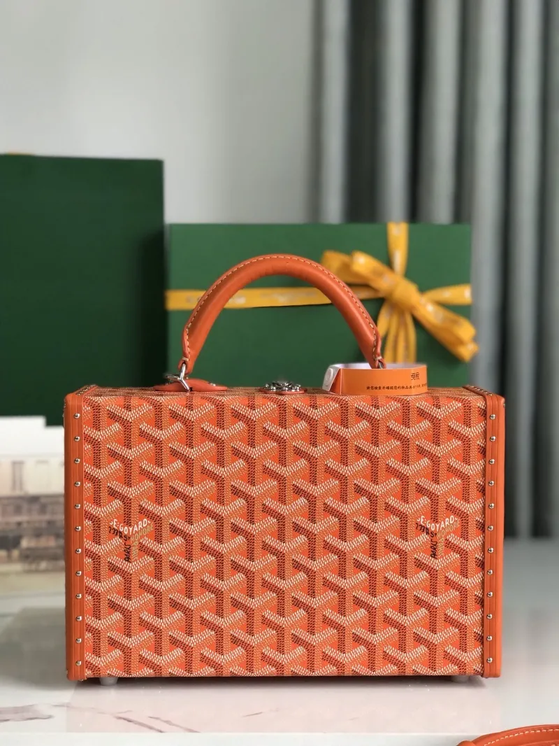 Goyard Orange Luxury Box Handbag