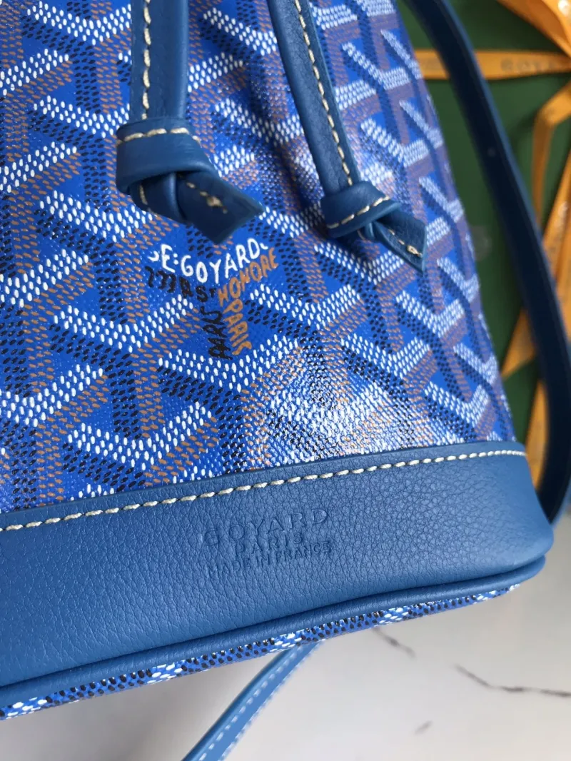 Goyard Blue Drawstring Bucket Bag - Image 5