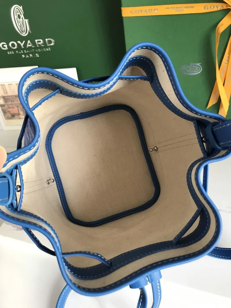 Goyard Blue Drawstring Bucket Bag - Image 7