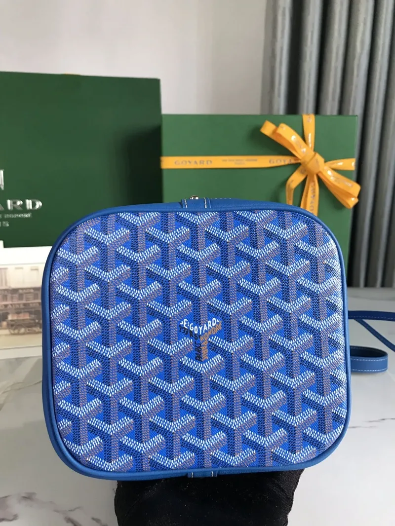 Goyard Blue Drawstring Bucket Bag - Image 9