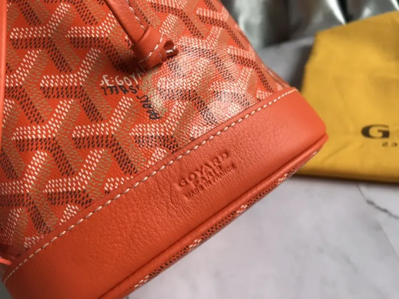 Goyard Orange Drawstring Bucket Bag - Image 5