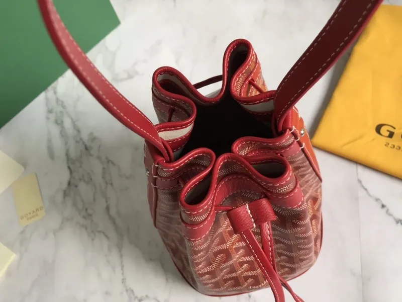 Goyard Red Bucket Bag - Image 5