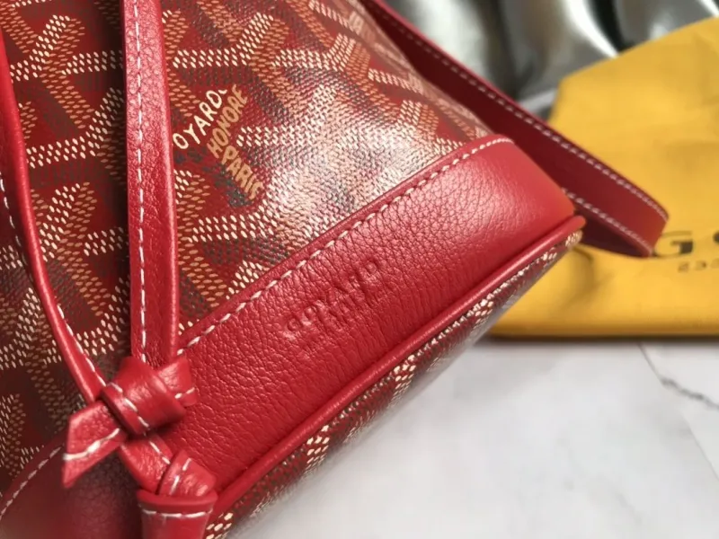 Goyard Red Bucket Bag - Image 6