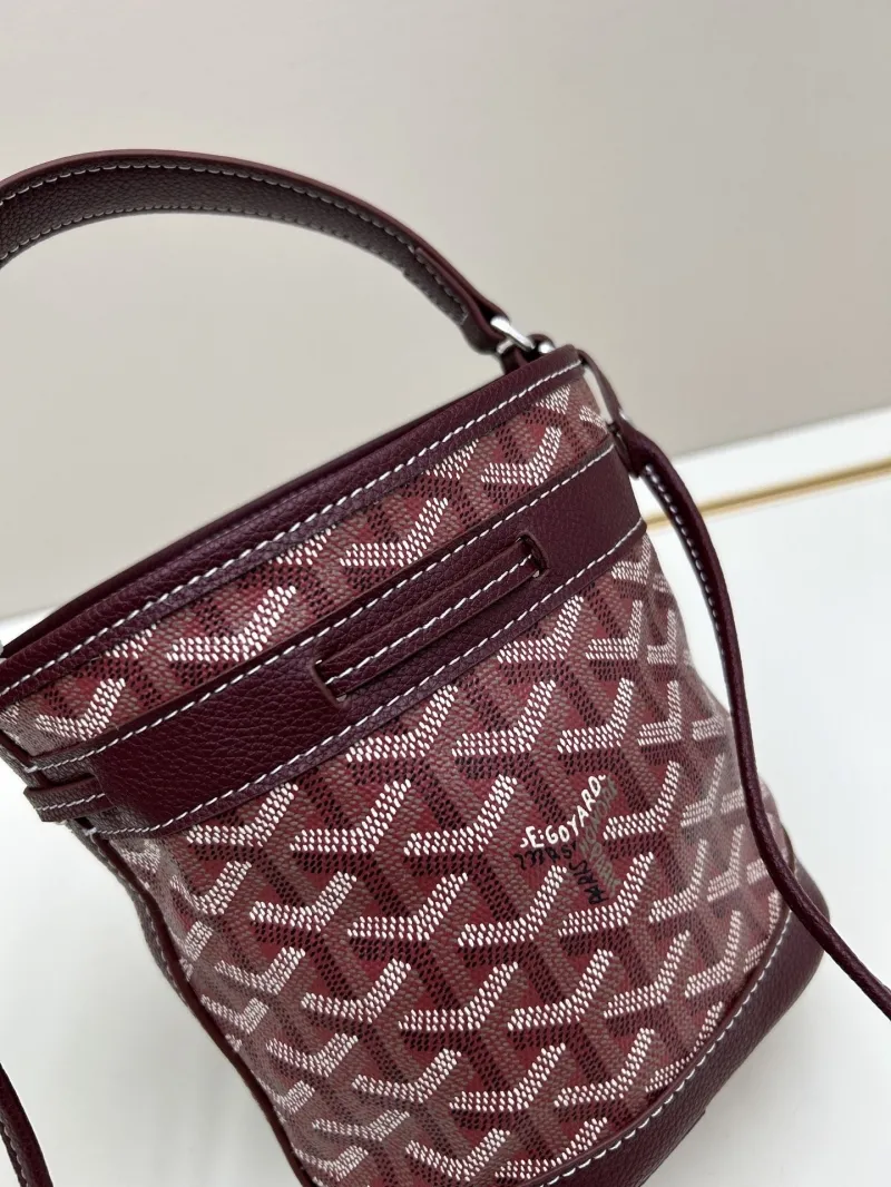 Goyard Burgundy Bucket Shoulder Bag - Image 3