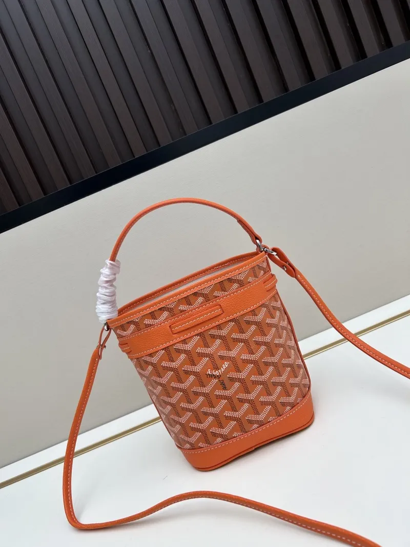 Goyard Orange Mini Bucket Bag Crossbody - Image 3