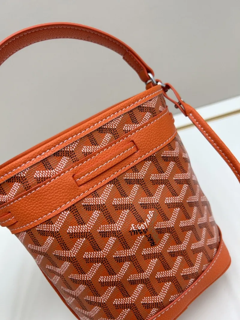 Goyard Orange Mini Bucket Bag Crossbody - Image 4