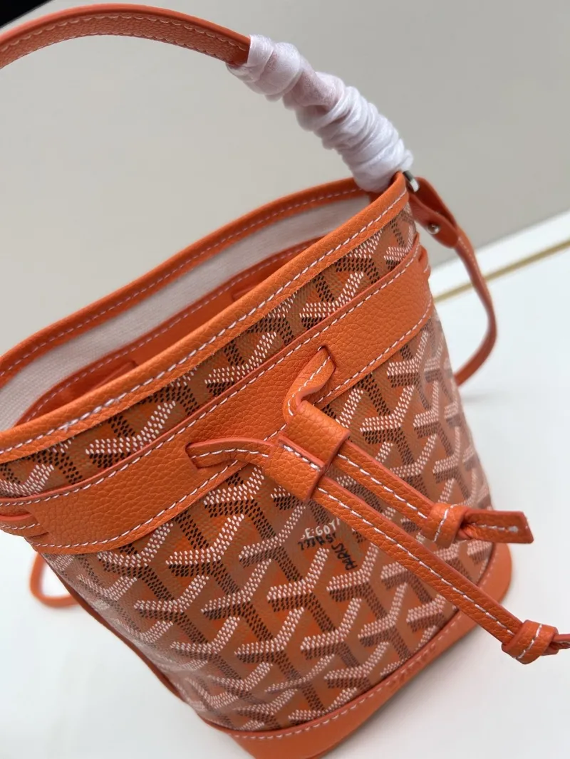 Goyard Orange Mini Bucket Bag Crossbody - Image 7