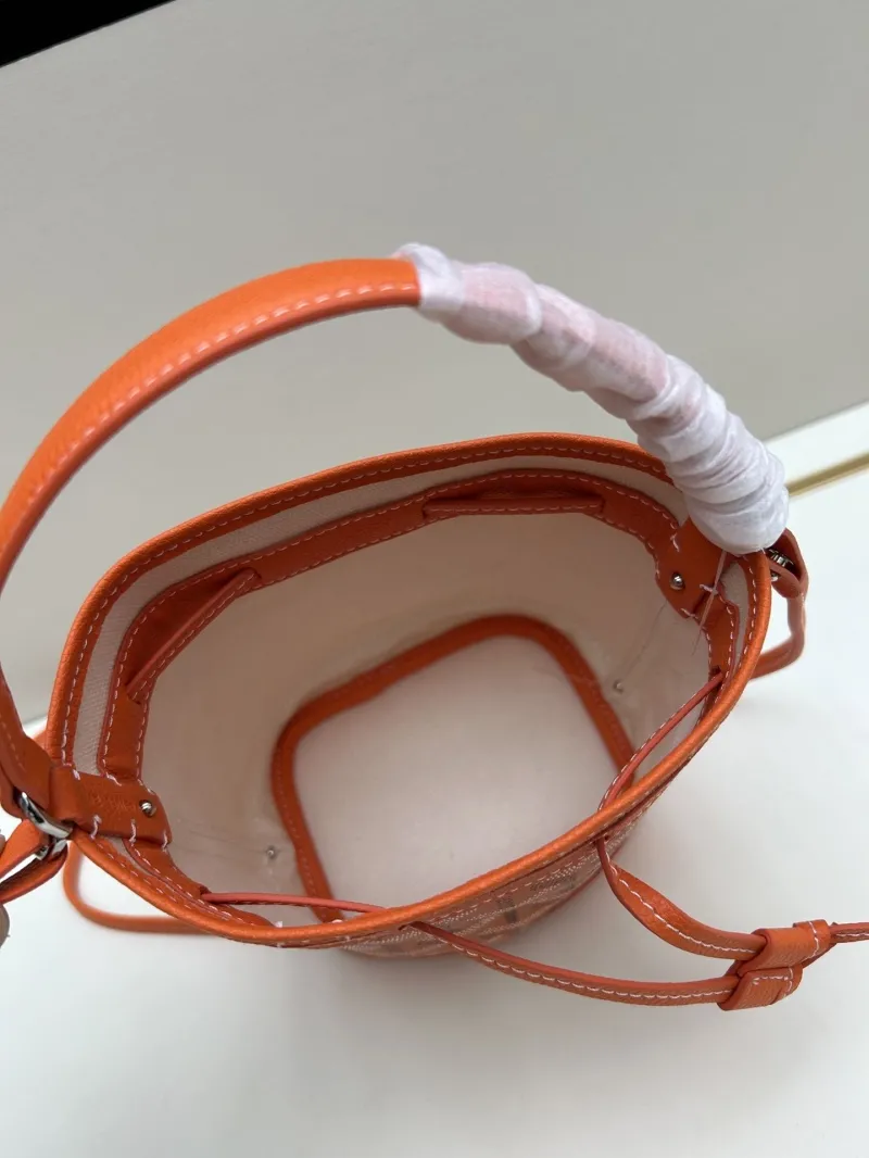 Goyard Orange Mini Bucket Bag Crossbody - Image 8