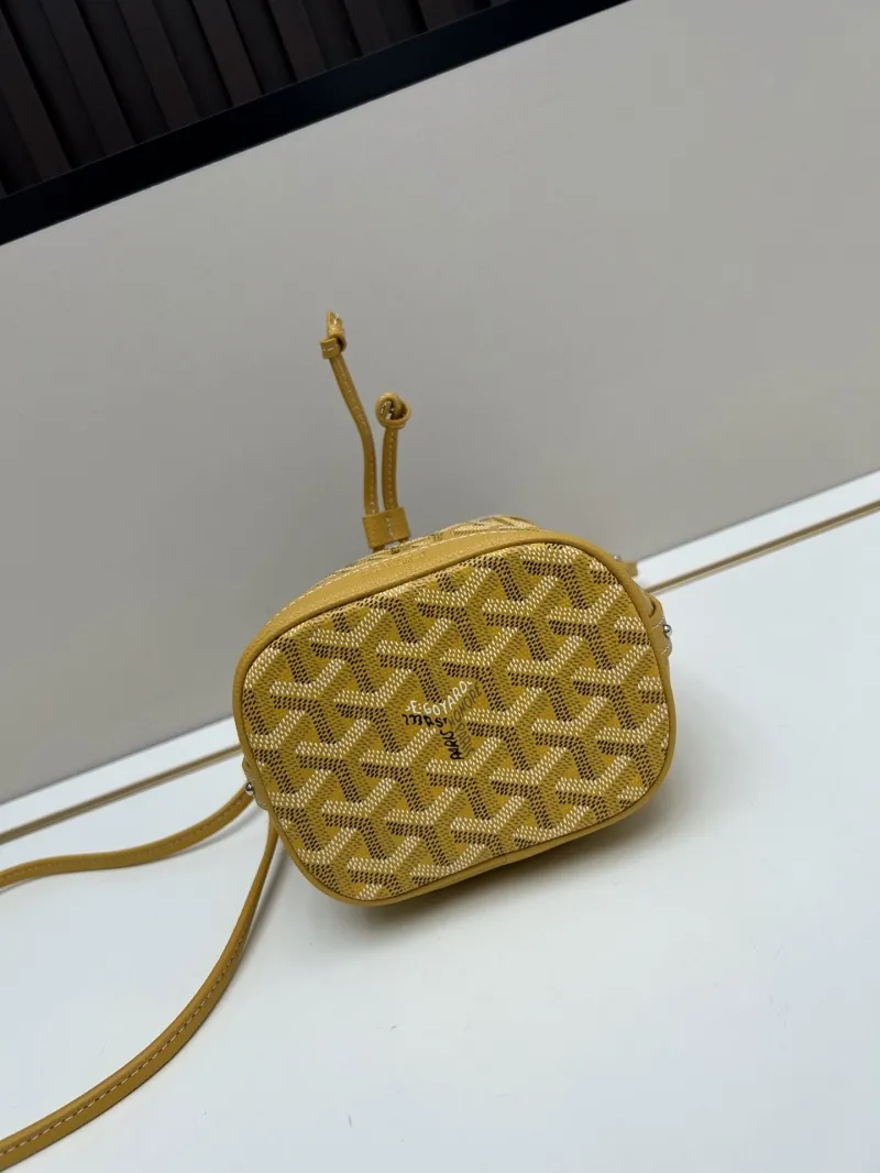 Goyard Yellow Crossbody Bucket Bag - Image 5