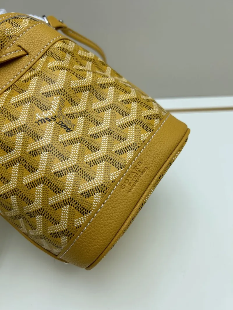 Goyard Yellow Crossbody Bucket Bag - Image 6