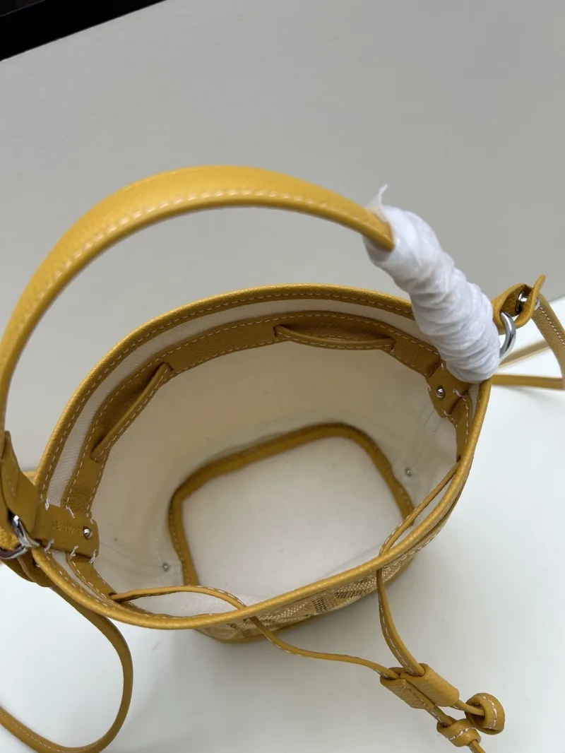 Goyard Yellow Crossbody Bucket Bag - Image 8