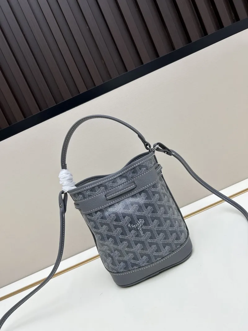 Goyard Gray Mini Bucket Crossbody Bag - Image 3