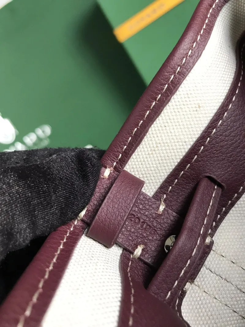 Goyard Burgundy Bucket Bag - Image 9