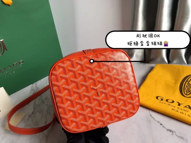 Goyard Orange Bucket Crossbody Bag - Image 6
