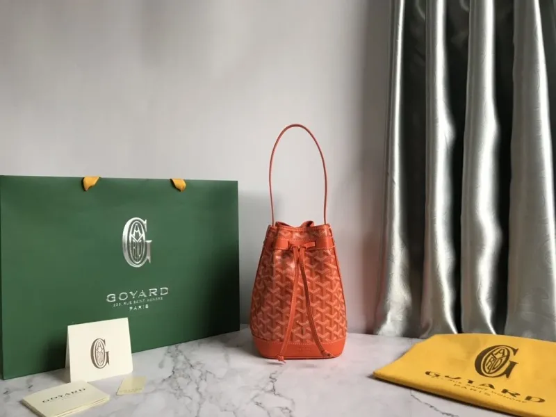 Goyard Orange Bucket Crossbody Bag - Image 9
