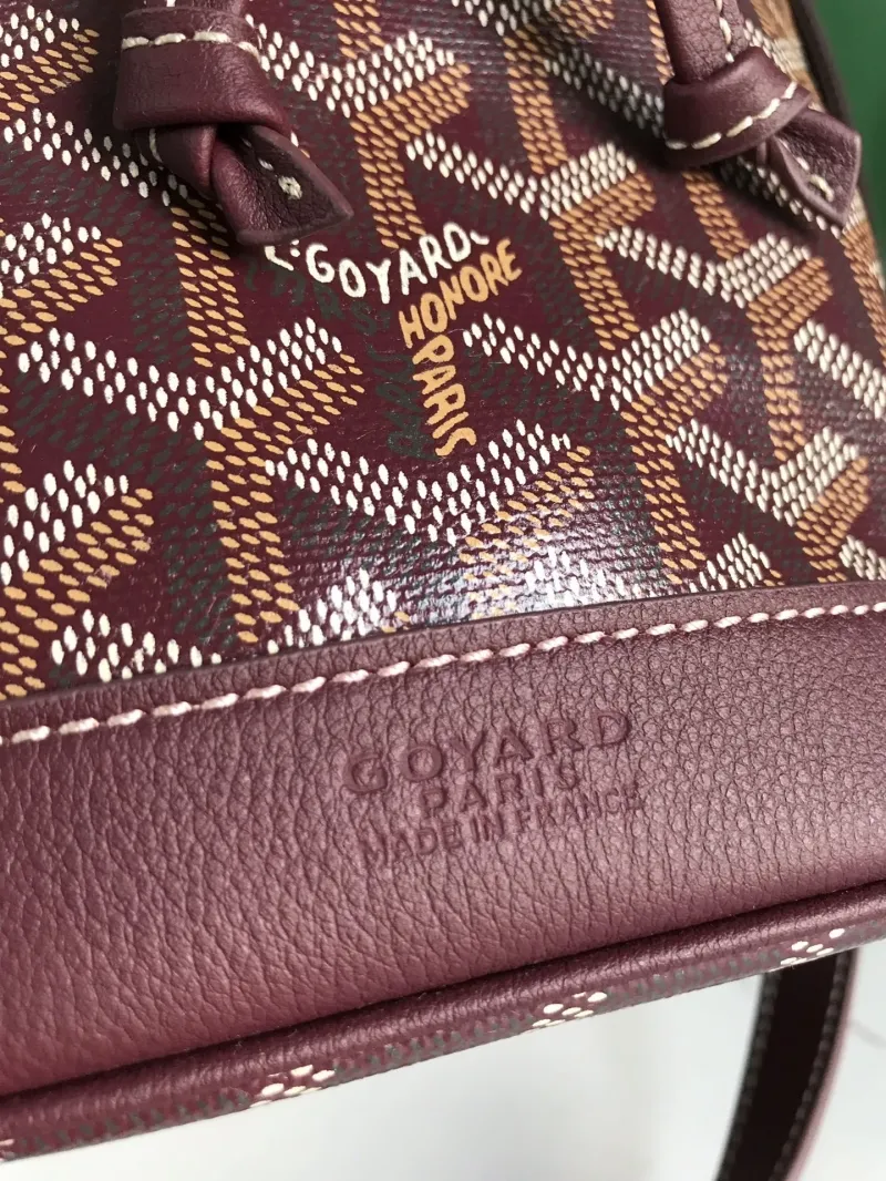 Goyard Burgundy Monogram Bucket Bag - Image 4