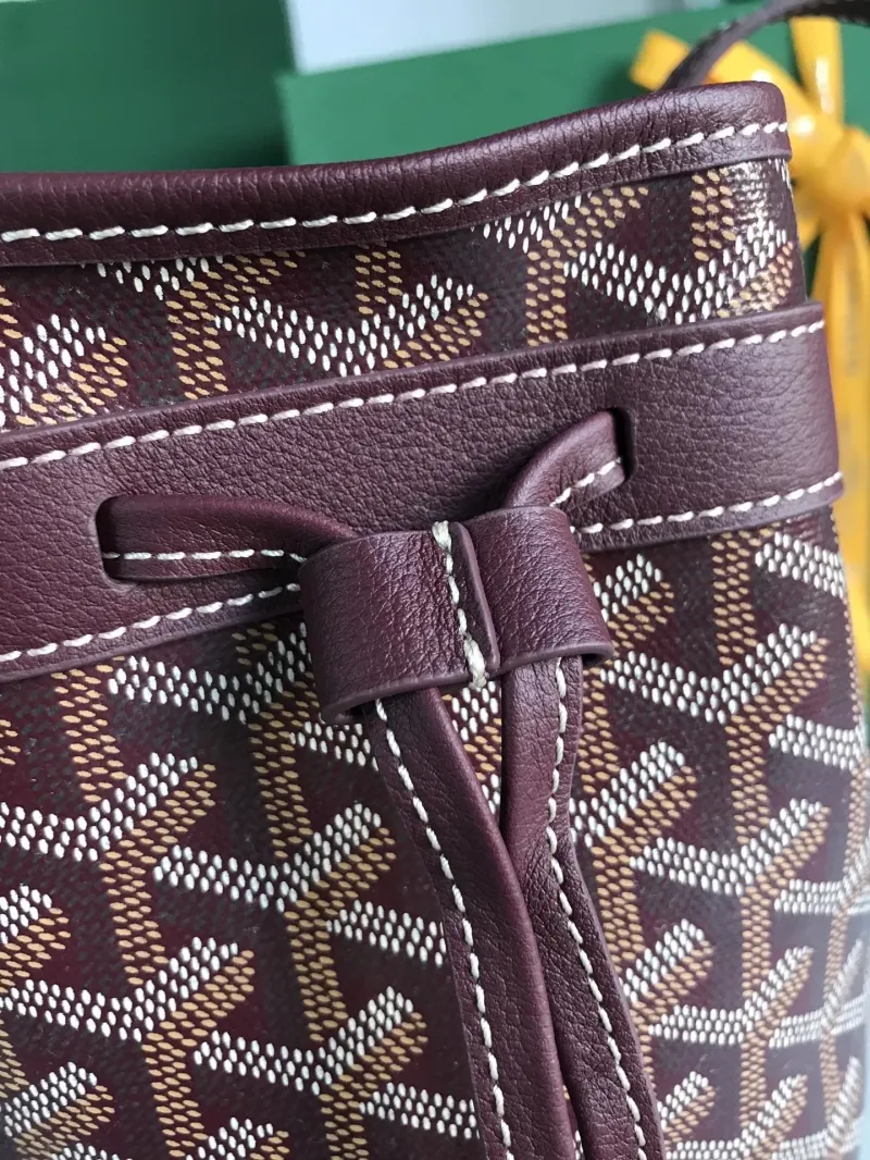 Goyard Burgundy Monogram Bucket Bag - Image 6