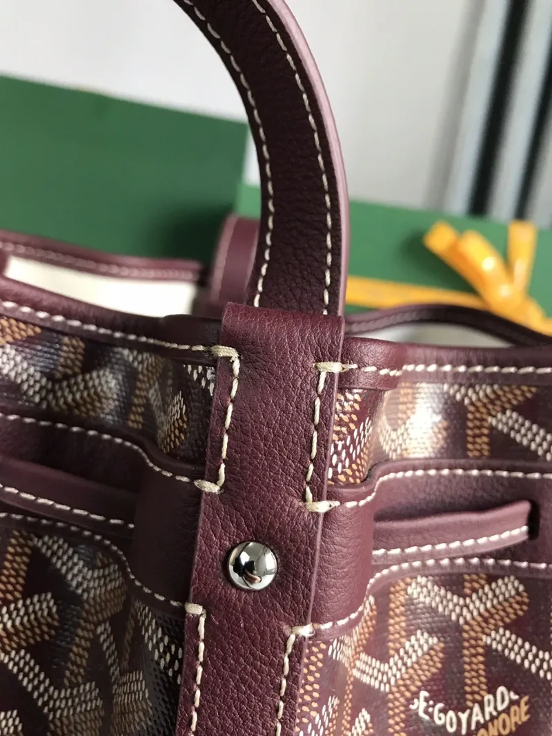 Goyard Burgundy Monogram Bucket Bag - Image 7