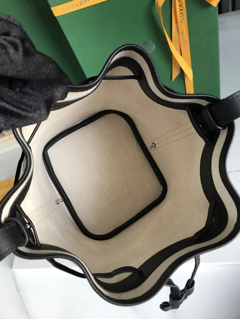 Goyard Black Leather Bucket Bag - Image 8