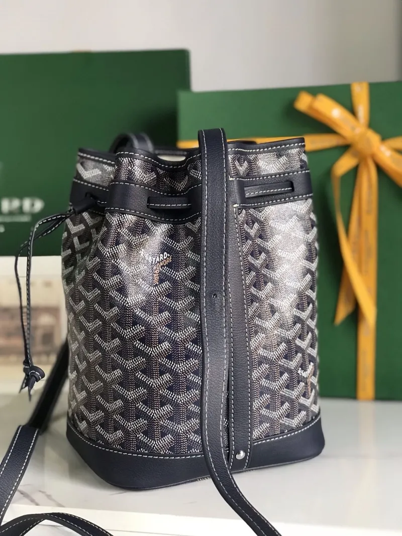 Goyard Navy Monogram Bucket Bag - Image 3