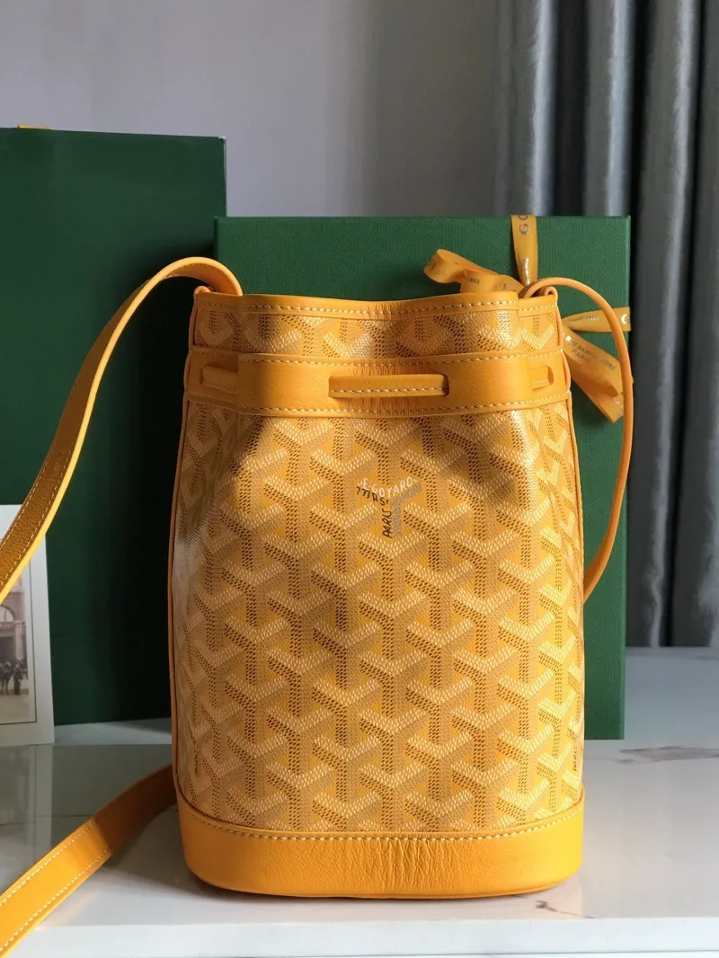 Goyard Yellow Crossbody Bucket Bag 49 - Image 4