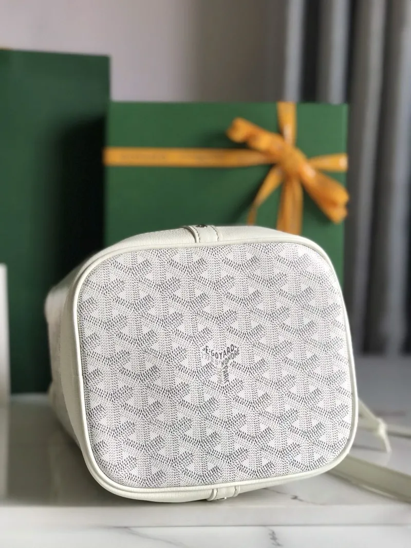 Goyard White Crossbody Bucket Bag - Image 4