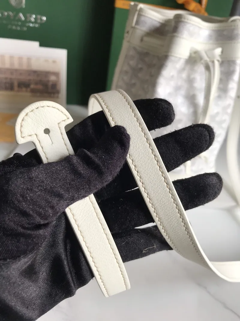 Goyard White Crossbody Bucket Bag - Image 8