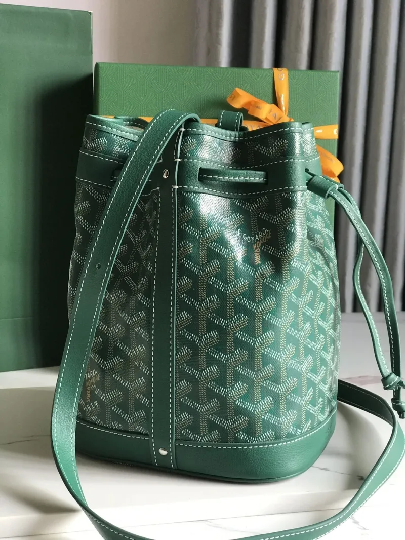 Alternative view of Goyard Green Crossbody Bucket Bag 54