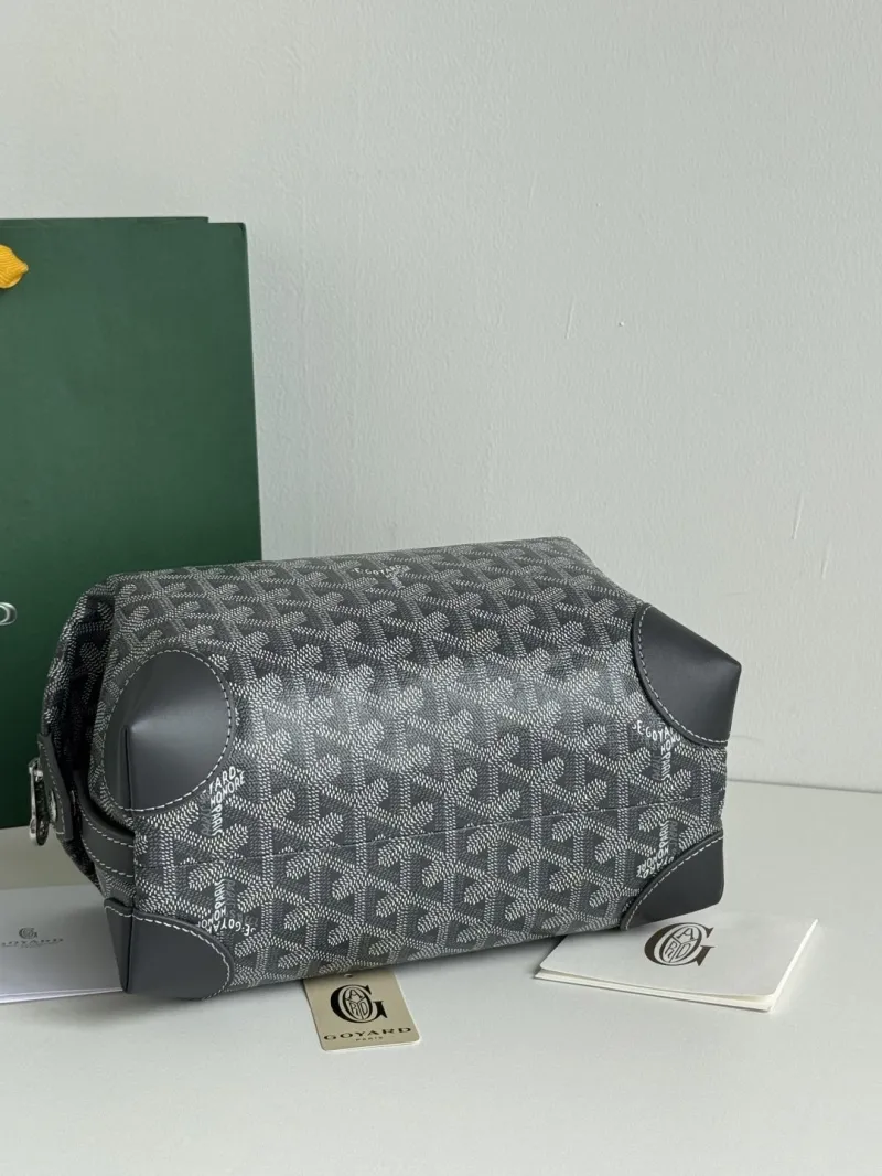 Goyard Gray Travel Cosmetic Bag - Image 4
