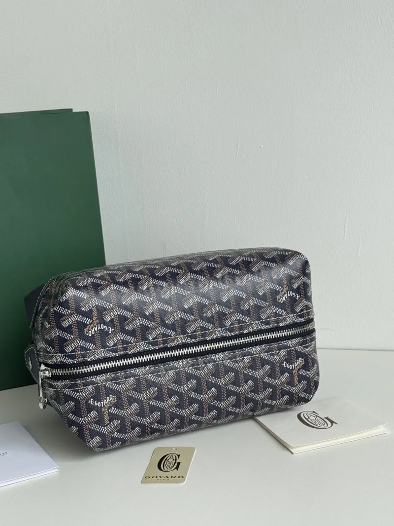 Goyard Dark Blue Cosmetic Bag 4 - Image 4