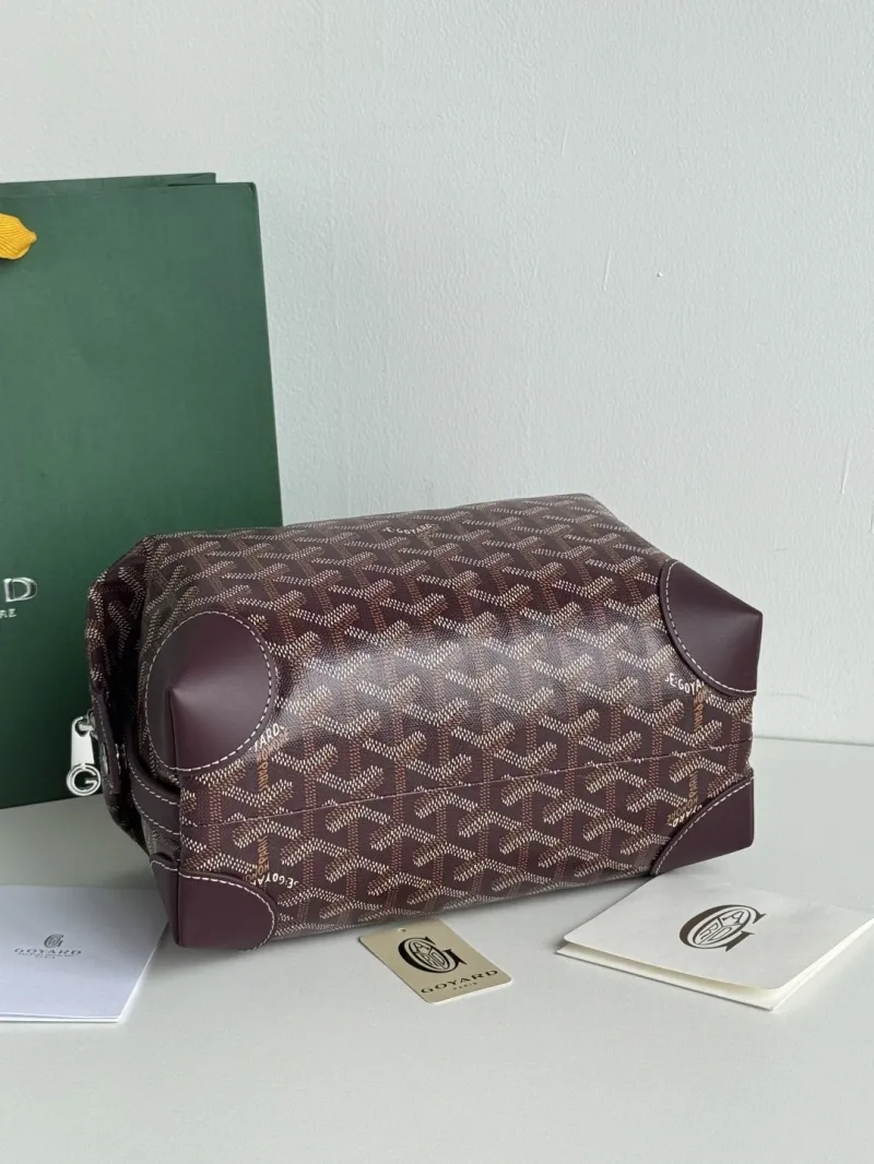 Authentic Goyard Brown Cosmetic Bag - Image 5