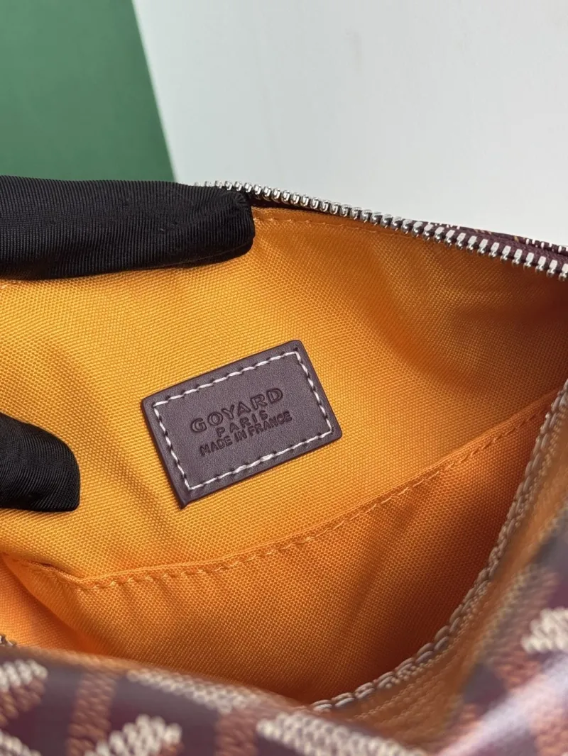 Authentic Goyard Brown Cosmetic Bag - Image 9