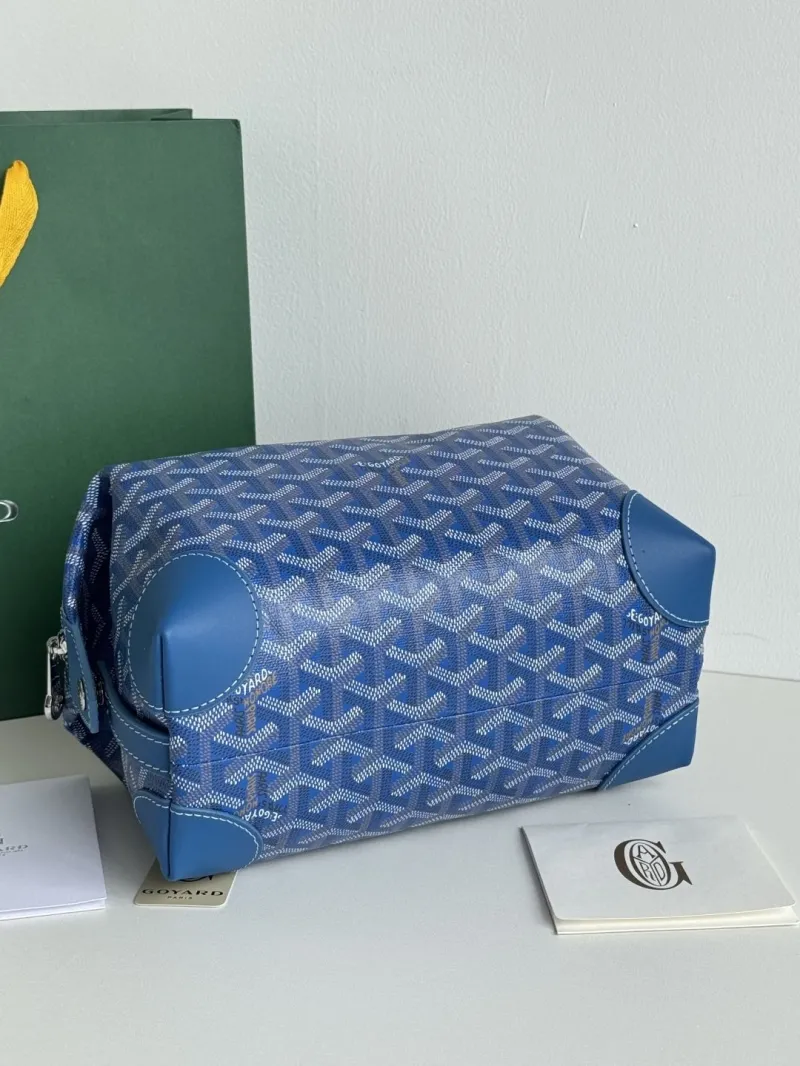 Goyard Blue Luxury Cosmetic Bag - Image 5