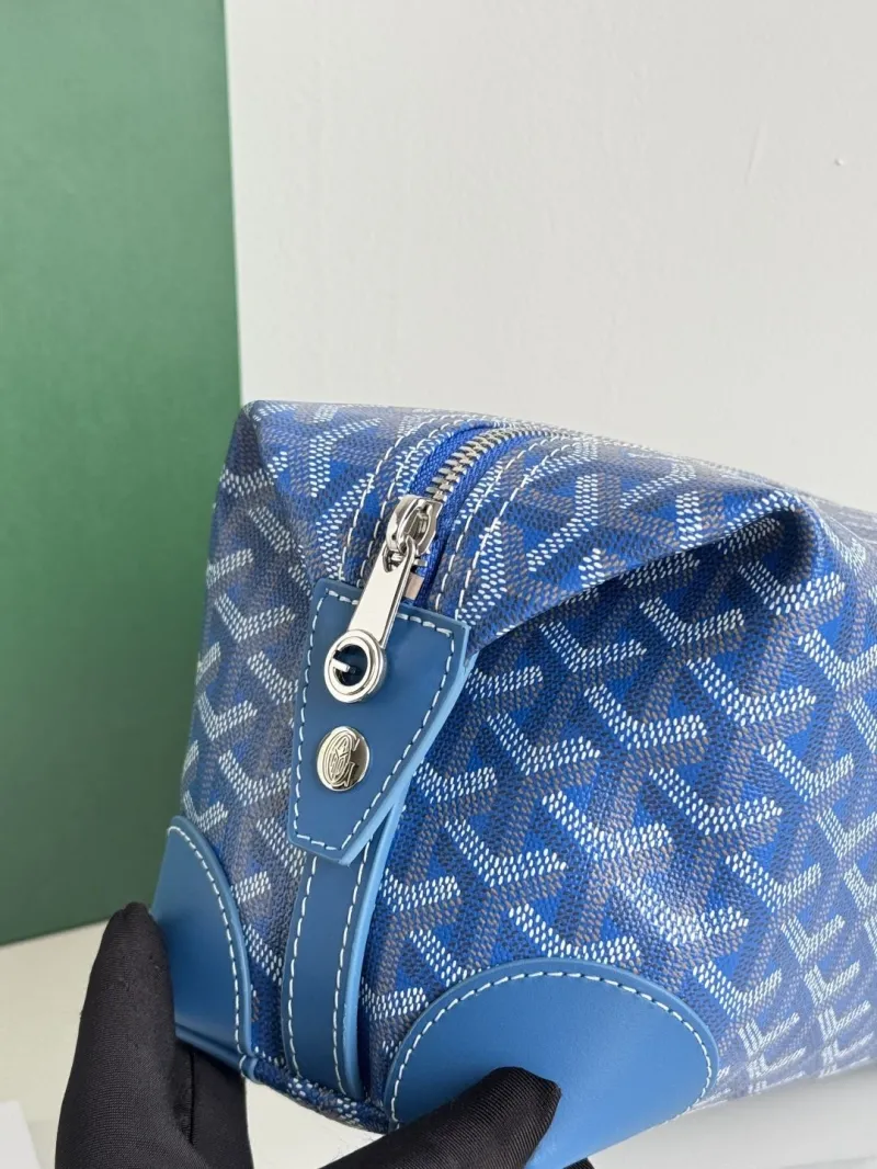 Goyard Blue Luxury Cosmetic Bag - Image 6