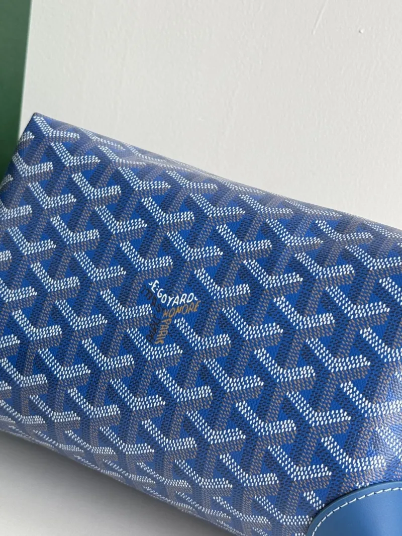Goyard Blue Luxury Cosmetic Bag - Image 9