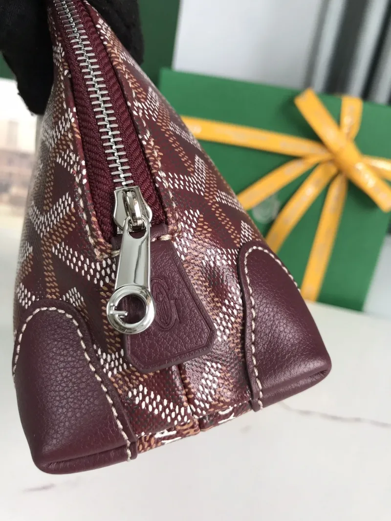 Goyard Burgundy Monogram Cosmetic Pouch - Image 6