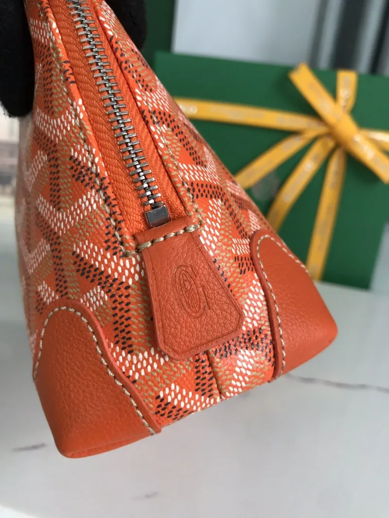 Goyard Orange Cosmetic Travel Bag - Image 6