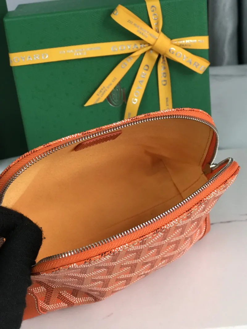 Goyard Orange Cosmetic Travel Bag - Image 8
