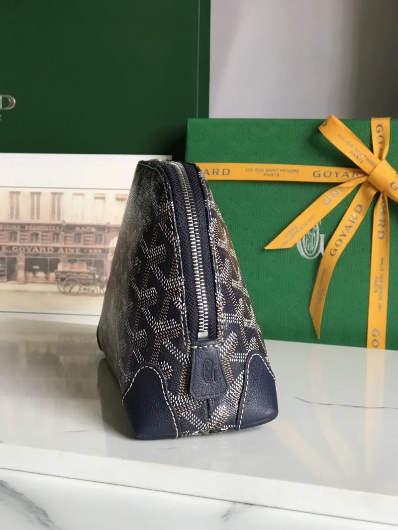 Goyard Navy Cosmetic Bag 17 - Image 3